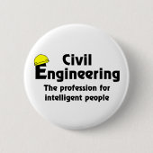 Smart Civil Engineer Ronde Button 5,7 Cm (Voorkant)