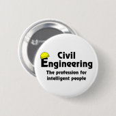 Smart Civil Engineer Ronde Button 5,7 Cm (Voorkant /achterkant)