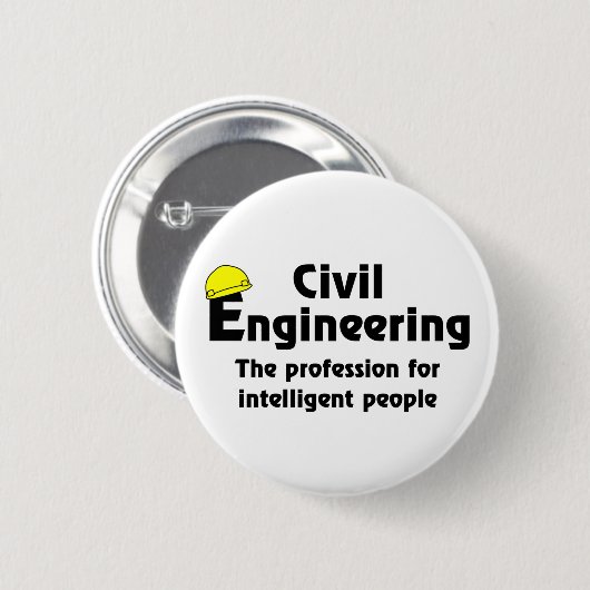 Smart Civil Engineer Ronde Button 5,7 Cm (Voorkant /achterkant)