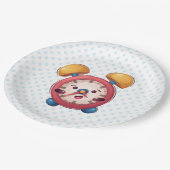 Smart Clock Collectie - Blauw papier Borden Papieren Bordje (Gekanteld)