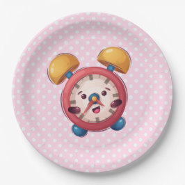 Smart Clock Collectie - roze papieren Borden Papieren Bordje
