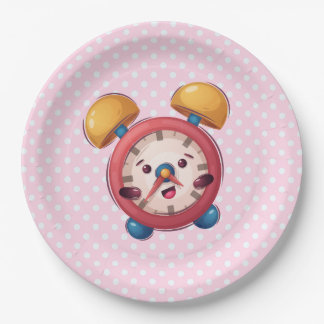 Smart Clock Collectie - roze papieren Borden Papieren Bordje