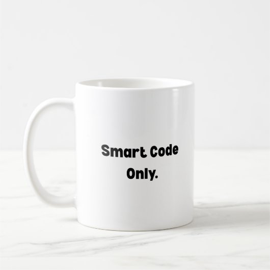 Smart Code Only Mug – Minimalist AI Engineer Gift  Koffiemok (Links)