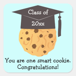 Smart Cookie Afstuderen Favors Vierkante Sticker