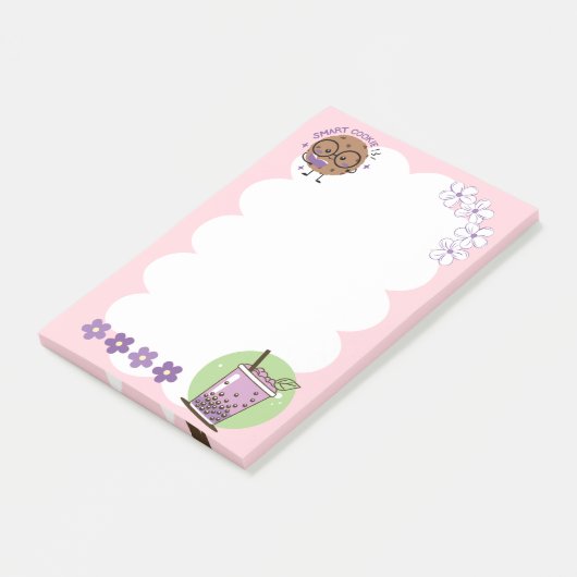 Smart Cookie & Boba Tea kawaii Post-it® Notes (Schuin)