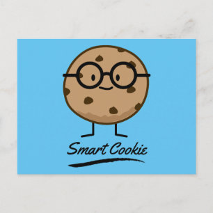 Smart Cookie Chocolate Chip Cookies Glasses Briefkaart