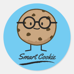 Smart Cookie Chocolate Chip Cookies Glasses Ronde Sticker