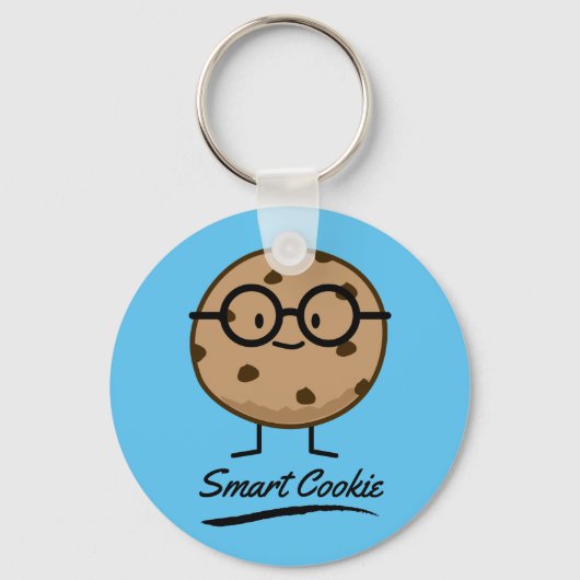 Smart Cookie Chocolate Chip Cookies Glasses Sleutelhanger (Voorkant)