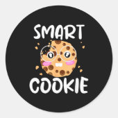 Smart Cookie - Funny Idiom Joke Tee  Ronde Sticker (Voorkant)