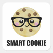 Smart Cookie Funny Vierkante Sticker (Voorkant)