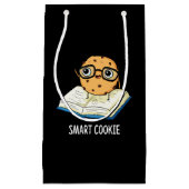 Smart Cookie Grappige Snack Pun Dark BG Klein Cadeauzakje (Voorkant)