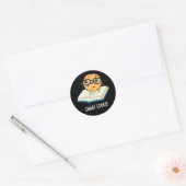 Smart Cookie Grappige Snack Pun Dark BG Ronde Sticker (Envelop)