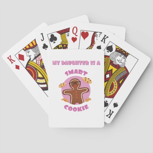 Smart Cookie Mijn dochter is een slimme cookie tro Pokerkaarten (Achterkant)
