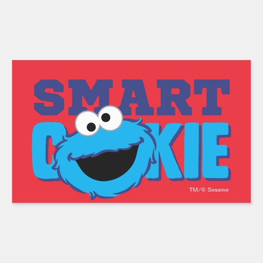 Smart Cookie Monster Rechthoekige Sticker (Voorkant)