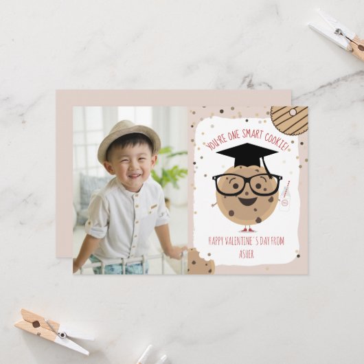 Smart Cookie Photo Classroom Valentijn Kaart (Voorkant / Achterkant in situ)