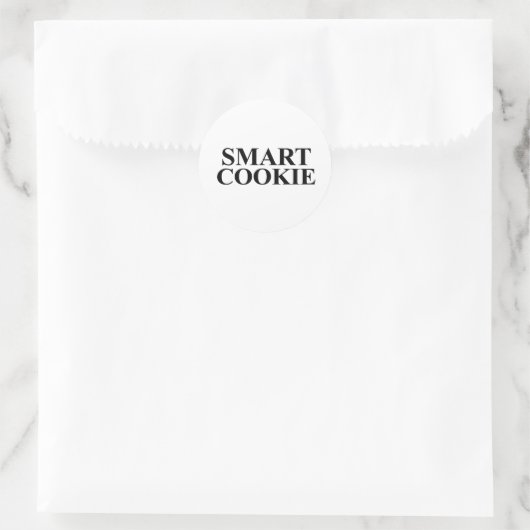 Smart Cookie Ronde Sticker (Tas)