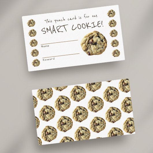 Smart Cookie Teacher Behavior Beloning Punch Kaart Visitekaartje