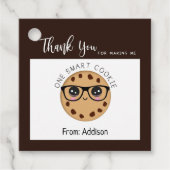 Smart Cookie Teacher Dank u Waardering Gift Bedankjes Labels (Voorkant)
