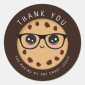 Smart Cookie Teacher Dank u Waardering Gift Ronde Sticker (Voorkant)