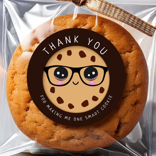 Smart Cookie Teacher Dank u Waardering Gift Ronde Sticker