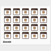 Smart Cookie Teacher Dank u Waardering Gift Vierkante Sticker (Vel)
