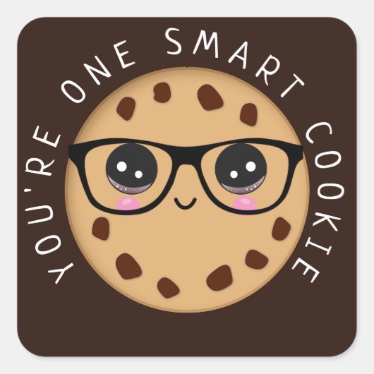 Smart Cookie Teacher Student Reward Award Vierkante Sticker (Voorkant)