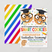 Smart Cookies thema Kinder Afstuderen uitnodiging (Voorkant / Achterkant)