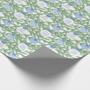 Smart Corporate Logo Blue en White Prettige feestd Cadeaupapier