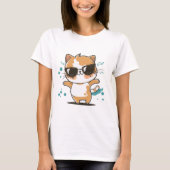 Smart Cute Cat T-shirt (Voorkant)