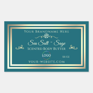 Smart Dark Blauwgroen Product Label Gold Lijst met