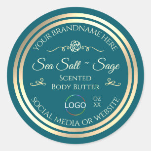 Smart Dark Blauwgroen Product Label Gold Lijst met