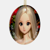 Smart Doll Melody eerste kerstfoto Keramische Orn Keramisch Ornament (Rechts)
