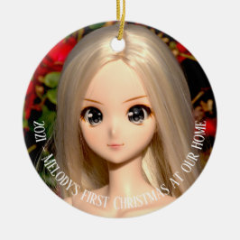 Smart Doll Melody eerste kerstfoto Keramische Orn Keramisch Ornament