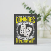 Smart Domino Player Quote Board Gambler Briefkaart (Staand voorkant)