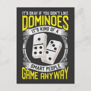 Smart Domino Player Quote Board Gambler Briefkaart