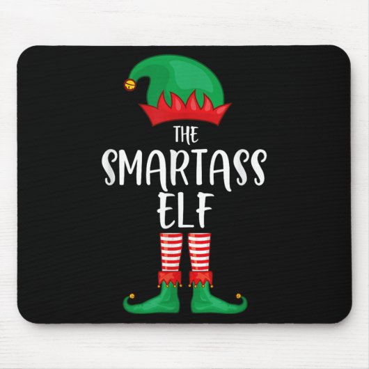 Smart Elf Christmas Party Matching Family Group Pa Muismat (Voorkant)