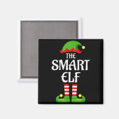 Smart Elf Family Matching Group Christmas Magneet (Voorkant / Achterkant)