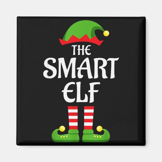 Smart Elf Family Matching Group Christmas Magneet (Voorkant)