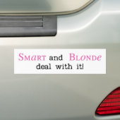 Smart en Blonde - Bumpersticker (Op auto)