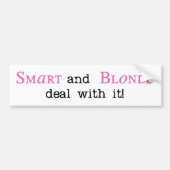 Smart en Blonde - Bumpersticker (Voorkant)