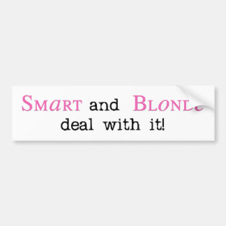 Smart en Blonde - Bumpersticker