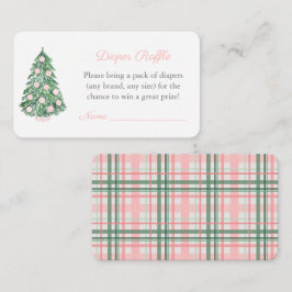 Smart Feestdagen Baby shower voor Girl Diaper Raff Informatiekaartje