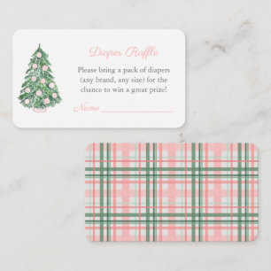 Smart Feestdagen Baby shower voor Girl Diaper Raff Informatiekaartje