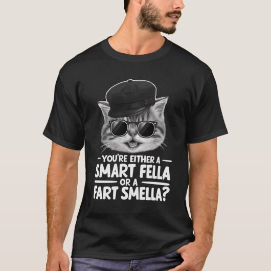 Smart Fella of Fart Smella Mok Kies uw kant T-shirt (Voorkant)