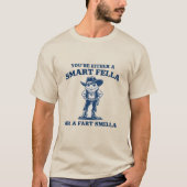 Smart Fella or Fart Smella Retro Frog Meme Funny T-shirt (Voorkant)
