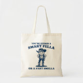 Smart Fella or Fart Smella Retro Frog Meme Funny Tote Bag (Voorkant)