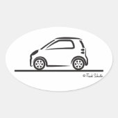 Smart Fortwo Side Ovale Sticker (Voorkant)