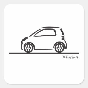 Smart Fortwo Side Vierkante Sticker