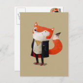 Smart Fox Briefkaart (Voorkant / Achterkant)
