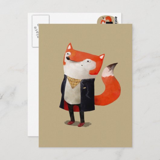 Smart Fox Briefkaart (Voorkant / Achterkant)